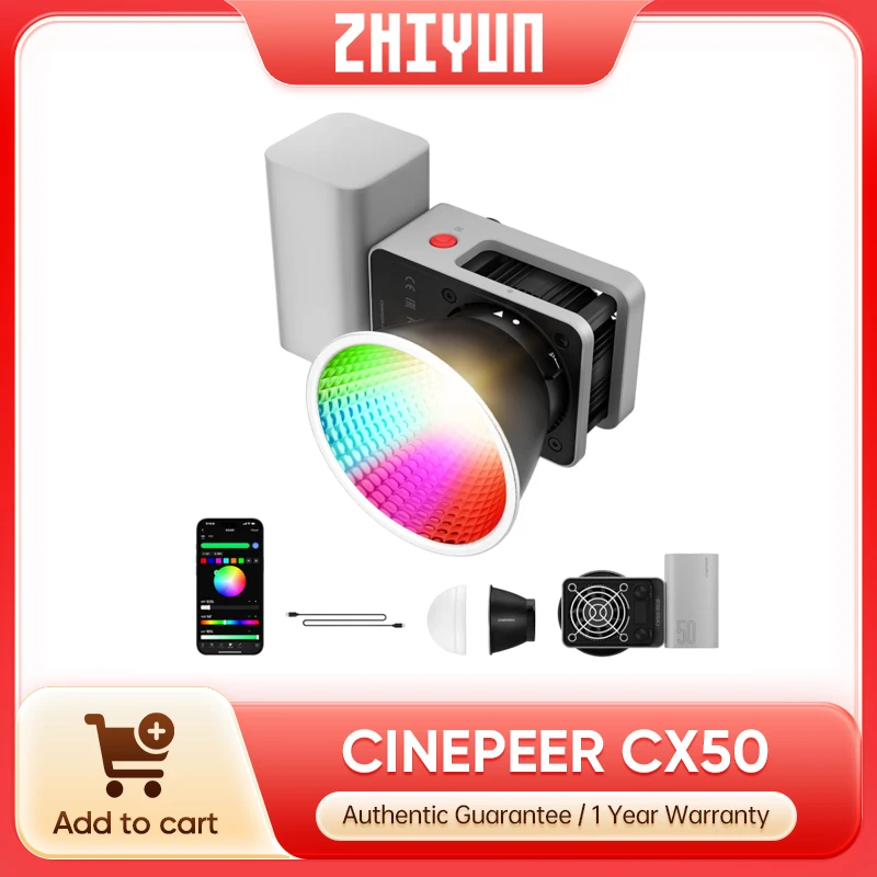 Photography Lighting Rgb - Zhiyun CINEPEER CX50 RGB Video Light