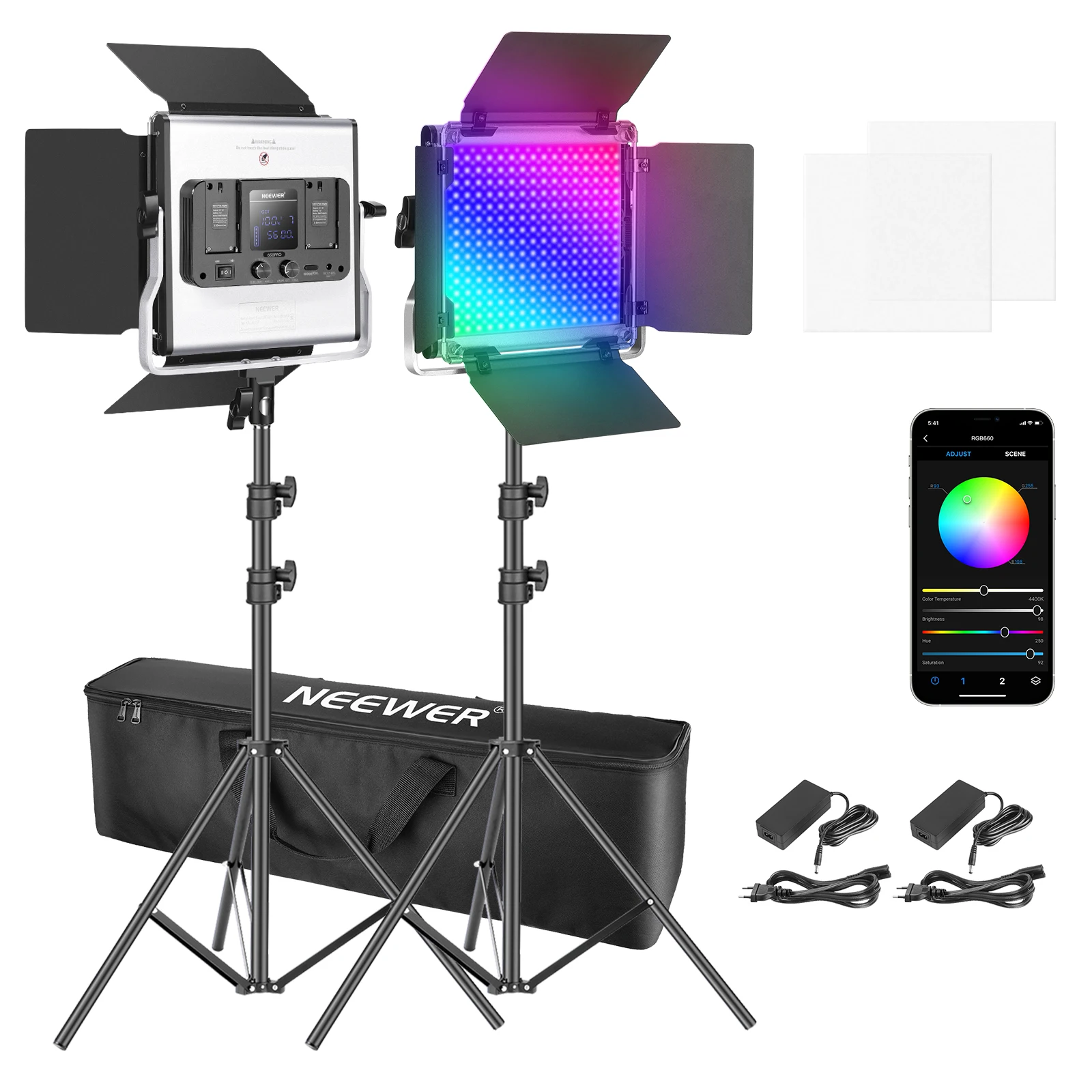 Photography Lighting Kit Neewer - Neewer 660 RGB Led Light With