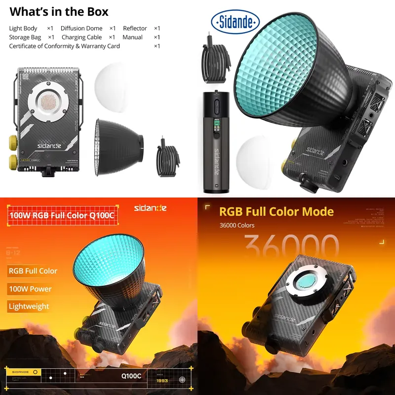 Photography Lighting Rgb - Brand For Sidande Q100C Q100Lite Optical