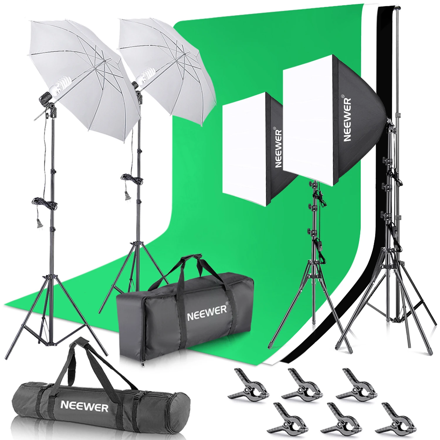 Photography Lighting Kit Neewer - NEEWER Photography Lighting Kit With Backdrops,