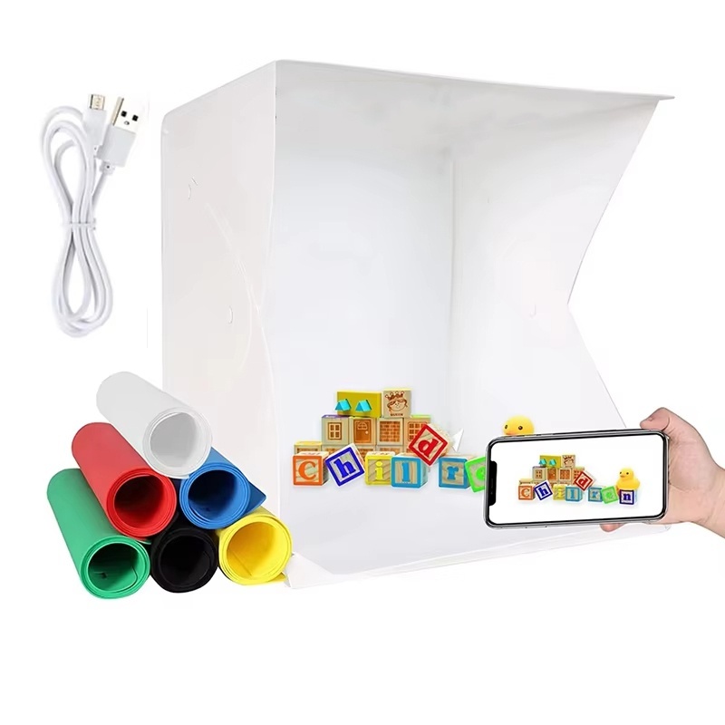 Photography Lighting Kits - Folding Lightbox Portable Photography LED Photo