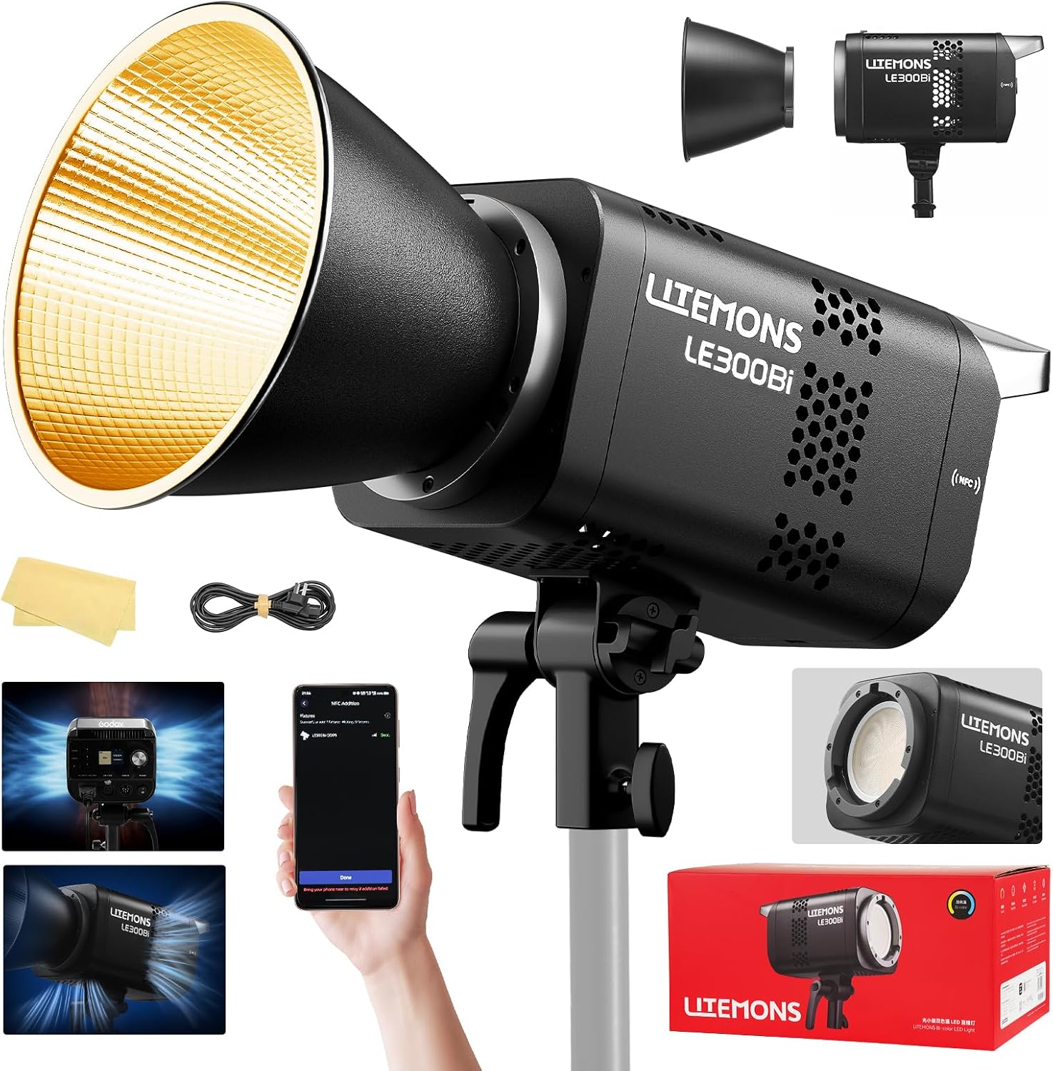 Photography Lighting Kits - RGB LED Video Lighting Kit, 3-Pack
