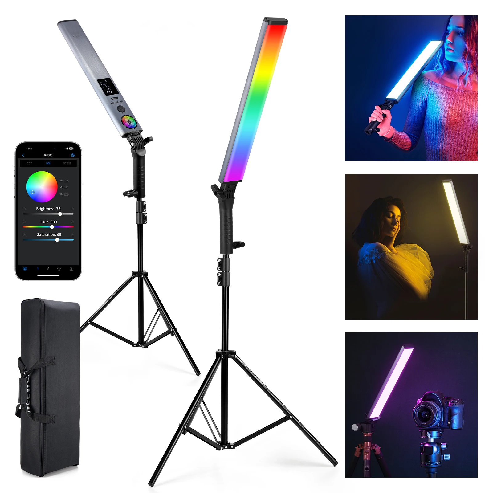 Photography Lighting Kit Neewer - NEEWER Upgraded Interactive RGB LED Video