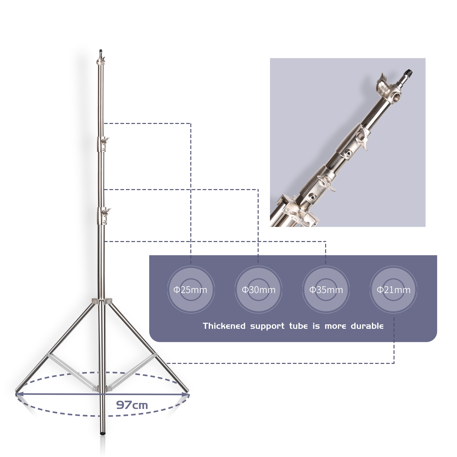 SH 2.8M Stainless Steel Light  - Photography Lighting For Products review and price