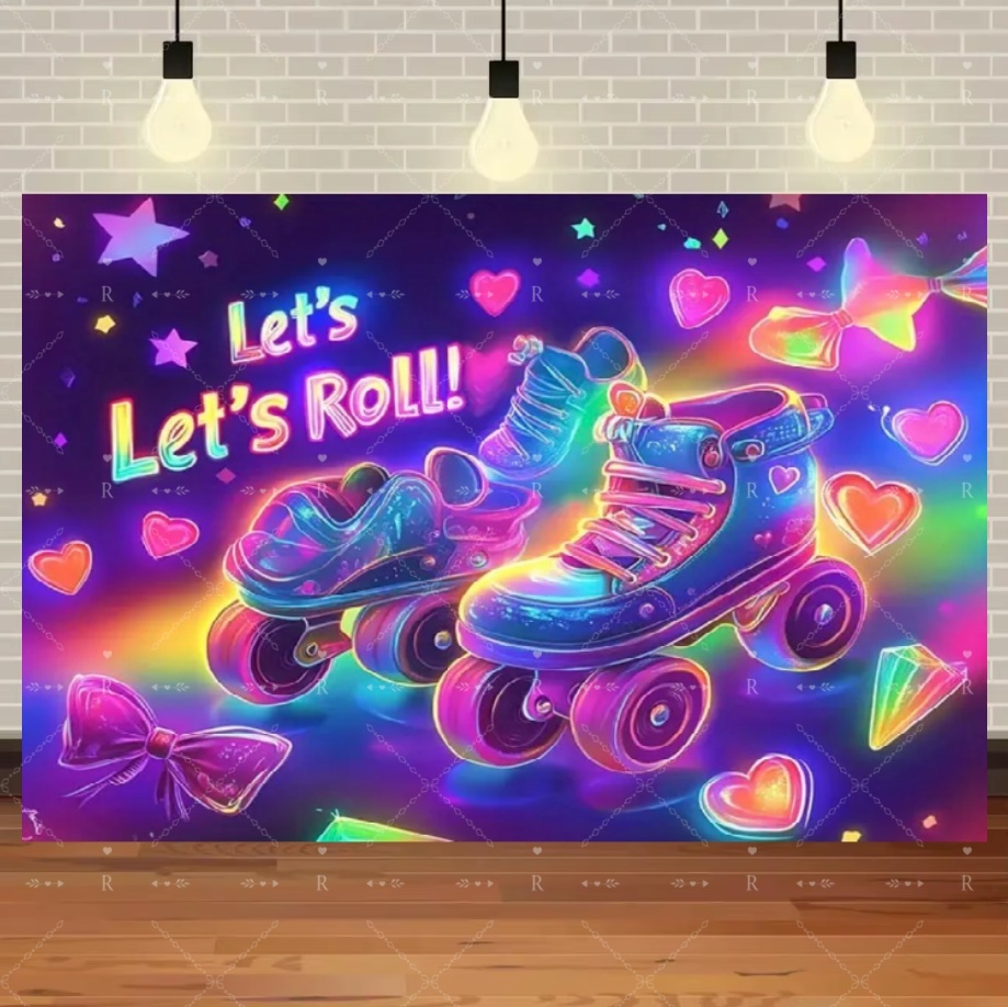 Roller Skating Shoes Theme Bir - Photography Lighting Backdrop review and price