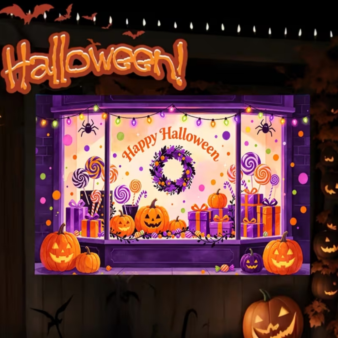 Purple Halloween Shop Theme Pa - Photography Lighting Backdrop review and price