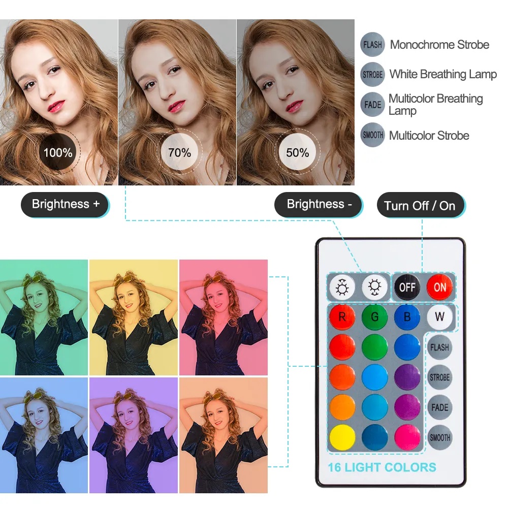 10 Inch RGB Ring Light With Re - Photography Lighting Circle review and price