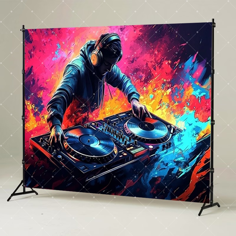 Hip Hop Music DJ Party Decorat - Photography Lighting Backdrop review and price