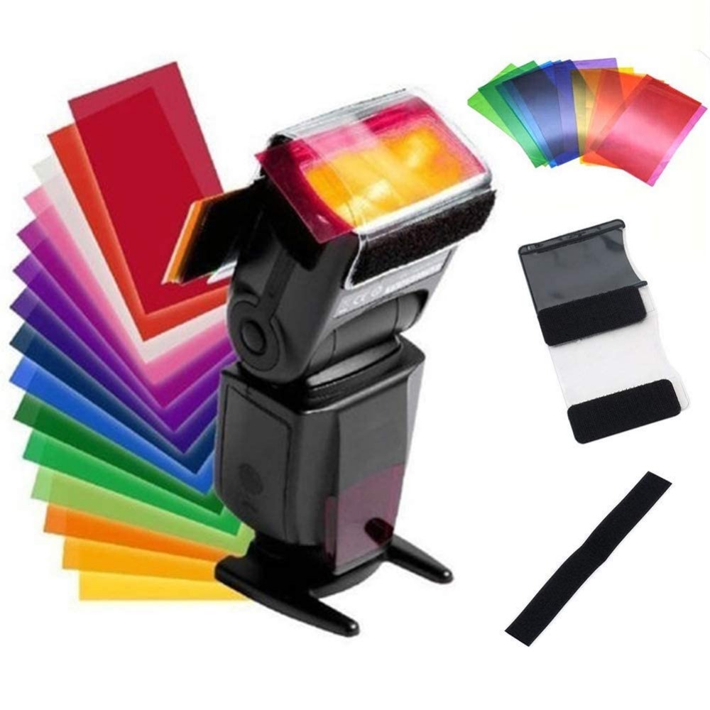 12 Colors Camera Flash Gels Li - Photography Lighting Gel review and price