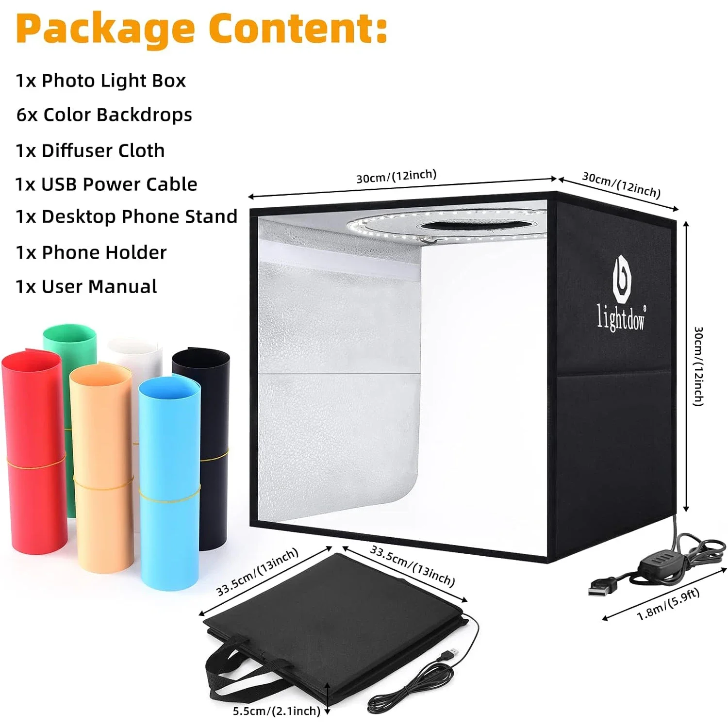 Lightdow Dimmable Photo Box LE - Photography Lighting Backdrop review and price