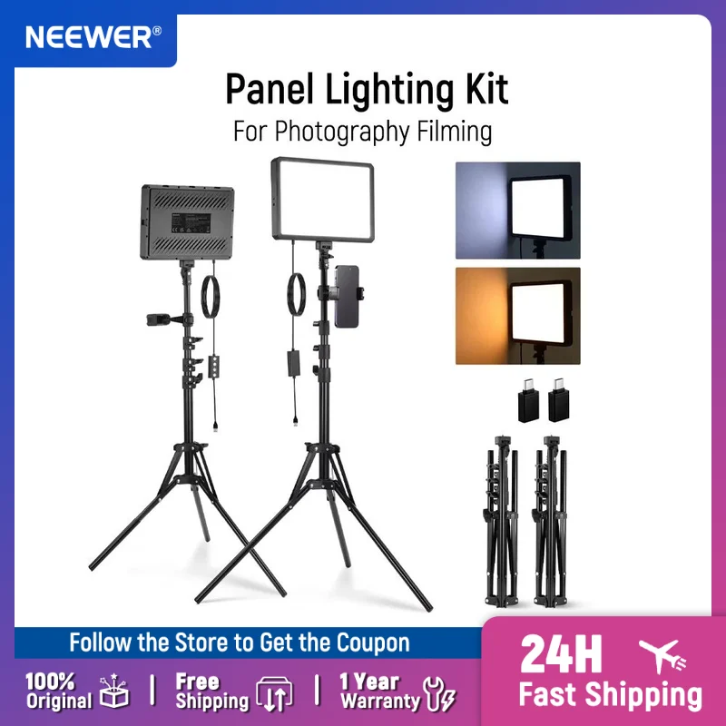 NEEWER BASICS 2 Pack LED Video - Photography Lighting Kit Neewer review and price