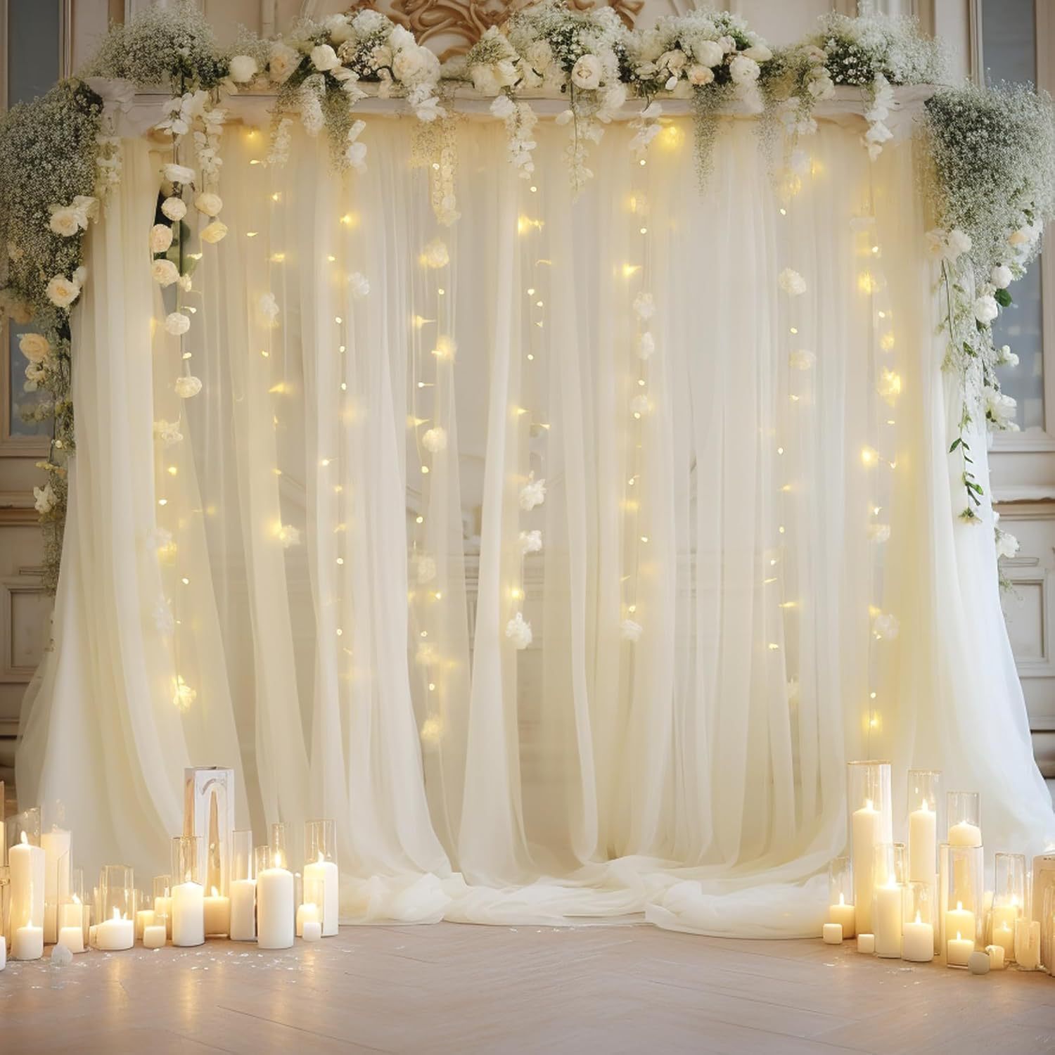 1 Pack Wedding Tulle Backdrop  - Photography Lighting Kits review and price
